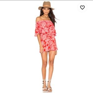 Show Me Your Mumu Red Off the Shoulder Dress